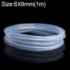 Food Grade Transparent Silicone Rubber Hose Out Diameter Flexible Silicone Tube, Specification:6x8mm(1m)