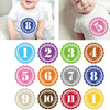 12 PCS/Set Newborn Baby Month Stickers 1-12 Months for Photo Keepsakes