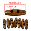 20 in 1 Vintage Brown Wooden Olive Buckle Flat Buckle, Specification: 3.5 x 1.1cm(Brown)