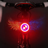 USB Charging Red Blue Color Riding Light Rear Lamp Safety Warning Light (Sagittarius Style)