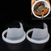 2 PCS 6.5 inch Car Auto Loudspeaker Plastic Waterproof Cover with Protective Cushion Pad, Inner Diameter: 14.5cm(White)