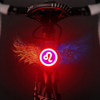 USB Charging Red Blue Color Riding Light Rear Lamp Safety Warning Light (Leo Style)