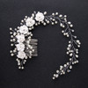 Women Hair Comb Bride Wedding Hair Clip Handmade Flowers Beads Decoration Ladies Hairs Accessories