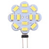 G4 12 LEDs SMD 5730 240LM 6000-6500K Plum Flower Shape Stepless Dimming Energy Saving Light Pin Base Lamp Bulb, DC 12V(White Light)
