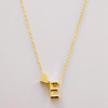 Fashion Tiny Dainty Heart Initial Necklace Personalized Letter E Name Necklace(Gold)