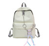 Campus College Wind Butterfly-knot Ribbon Bag Backpack(White)