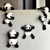 Plush Cartoon Panda Refrigerator Stick Stereo Soft Magnetic Stickers