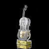 NO:8086 Transparent Crystal Violin Shape Music Box(Middle Size)(Transparent)