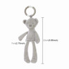 Rabbit Bear Soft Plush Toy for Infant Bed Pram With Hanging Ring(Bear)