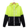 Trendy Unisex Sports Jackets Hooded Windbreaker Thin Sun-protective Sportswear Outwear, Size:XXL(Fluorescent Green)