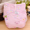 Cartoon Bear Pattern Waterproof Breathable Baby Cotton Cloth Diaper Pink, Size:M