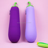 Vegetable Series Stationery Pencil Bag Shaped Silicone Pencil Box Creative Primary Secondary School Stationery, Style:Light Purple Eggplant