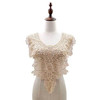 Beige Lace Embroidery Hollow Fake Collar DIY Clothing Accessories, Size: About 55 x 47cm