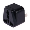 Portable Universal Socket to US Plug Power Adapter Travel Charger (Black)