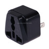 Portable Universal Socket to US Plug Power Adapter Travel Charger (Black)