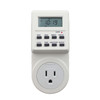 AC 120V Smart Home Plug-in LCD Display Clock Summer Time Function 12/24 Hours Changeable Timer Switch Socket, US Plug