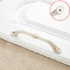 5 PCS 6039_128 Ivory White Zinc Alloy Simple Closet Cabinet Handle Pitch: 128mm