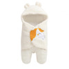 Cute Cartoon Bear Ear Cotton Baby Sleeping Blanket(White)