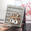Hand-studded Mini Folding Cosmetic Mirror Portable Mirror Double Sided Mirror