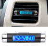 2 in 1 Car Auto Thermometer Clock Calendar LCD Display Screen