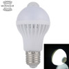 E27 5W 12 LEDs SMD 5730 300LM Infrared Motion Sensor LED Light Bulb, Sensor Distance: 4-6m, AC 220V(White Light)