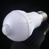 E27 5W 12 LEDs SMD 5730 300LM Infrared Motion Sensor LED Light Bulb, Sensor Distance: 4-6m, AC 220V(White Light)
