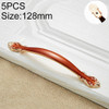 5 PCS 6032A_128 Red Amber Paint Closet Cabinet Handle Pitch: 128mm