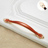 5 PCS 6032A_128 Red Amber Paint Closet Cabinet Handle Pitch: 128mm