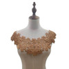 Gold Brown Lace Collar Three-dimensional Hollow Embroidered Fake Collar DIY Clothing Accessories, Size: About 45 x 26cm