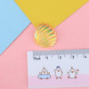 10 PCS Phone Case DIY Resin Accessories Hair Accessories Shell(Yellow)