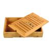 Bamboo Small Water Tea Tray Water Storage Kungfu Tea Set Hotel Tea Table, Size: 26.5*18.5*6.5cm