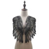 Black 1 Pair Organza Wings Shape Embroidery DIY Clothing Accessories