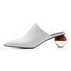 First Layer Cowhide Toe Cape Women Shoes, Shoe Size:36(White)