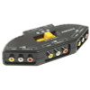 AV-33 Multi Box RCA AV Audio-Video Signal Switcher + 3 RCA Cable, 3 Group Input and 1 Group Output System(Black)