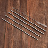 4 PCS Reusable Stainless Steel Drinking Straws + 1 x Cleaner Brush Set Kit