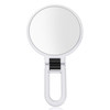 Portable Handheld Folding Adjustable Mount Magnifying Makeup Mirror, Size:10 Times(White)