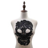 Black Lace Three-dimensional Hollow Corsage Skull Head Embroidery Cloth Sticker DIY Clothing Accessories, Size: About 31 x 21cm