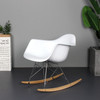 309 Nordic Fashion Simple Casual Bedroom Armrest Rocking Chair(White)