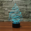 Christmas Tree Shape 3D Colorful LED Vision Light Table Lamp, Crack Remote Control Version