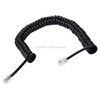 4 Core Male to Male RJ11 Spring Style Telephone Extension Coil Cable Cord Cable, Stretch Length: 2m(Black)