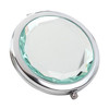 Metal Crystal Makeup Mirror Folding Double Mirror(White)