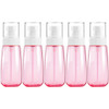 5 PCS Travel Plastic Bottles Leak Proof Portable Travel Accessories Small Bottles Containers, 100ml(Pink)