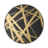 Luxury 3D Round Carpets Nordic style Pattern Rug, Color:Black Golden, Size:Diameter: 150cm