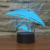 Hang Glider Shape 3D Colorful LED Vision Light Table Lamp, Crack Touch Version
