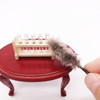 1:12 Mini House Toy Simulation Chicken Hair Brush(Gray )