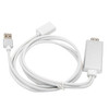 CA01-F USB 2.0 Male + USB 2.0 Female to HDMI 1.4 HDTV AV Adapter Cable for iPhone / iPad, Support iOS 8.0-10.0(Silver)