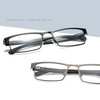 Simple Matel Frame Reading Glasses Hyperopia Eyeglasses +2.50D(Gun-color)
