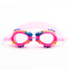 Cartoon Shark Pattern Anti-fog Silicone Swimming Goggles with Ear Plugs for Children(Pink)