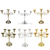 Retro Candlestick Home Decoration Living Room Cafe Theme Restaurant Jewelry Candlelight Dinner Props Gifts, Style:Bronze-5 Arms