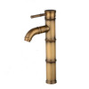 Antique Retro Hot Cold Water Bathroom Counter Basin Bamboo Waterfall Basin Copper Faucet, Specifications:Elbow 3 Knots